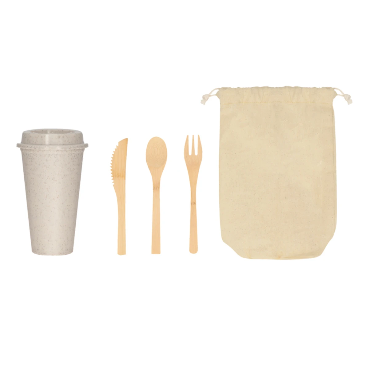Set De Cubiertos Y Vaso Tobala